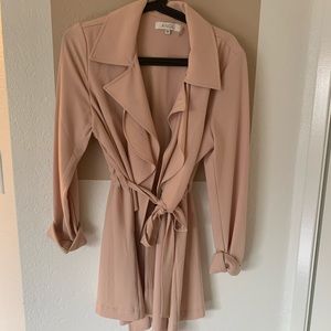 Blush trench coat